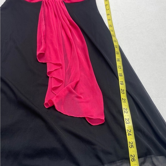 B. Smart Y2K Black and Pink Ruched Sundress Sleeveless Size 7/8 Knee Length - Picture 12 of 12